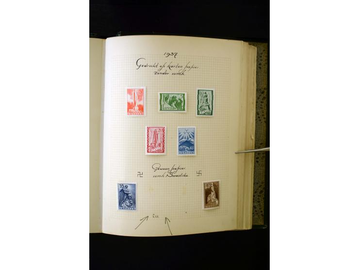 1918/40, umfangreiche ungebrauchte/postfrische und gestempelte Sammlung, teils aufgezogen auf alten Blanko-Blättern und besch