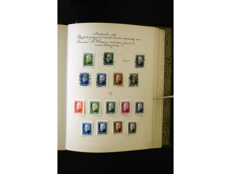 1918/40, umfangreiche ungebrauchte/postfrische und gestempelte Sammlung, teils aufgezogen auf alten Blanko-Blättern und besch