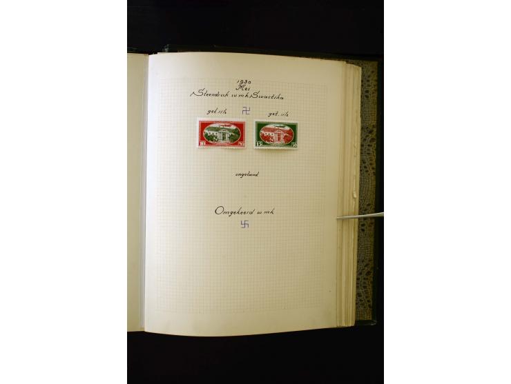 1918/40, umfangreiche ungebrauchte/postfrische und gestempelte Sammlung, teils aufgezogen auf alten Blanko-Blättern und besch