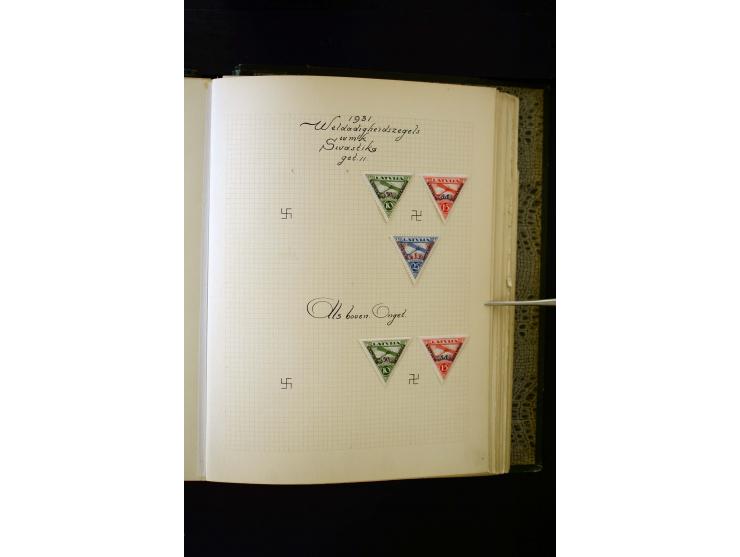 1918/40, umfangreiche ungebrauchte/postfrische und gestempelte Sammlung, teils aufgezogen auf alten Blanko-Blättern und besch