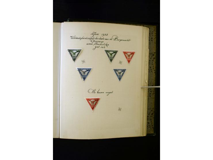 1918/40, umfangreiche ungebrauchte/postfrische und gestempelte Sammlung, teils aufgezogen auf alten Blanko-Blättern und besch