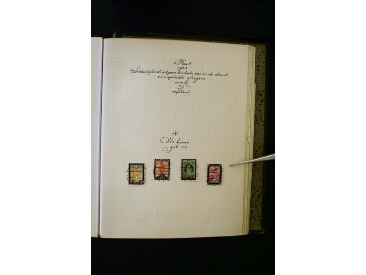1918/40, umfangreiche ungebrauchte/postfrische und gestempelte Sammlung, teils aufgezogen auf alten Blanko-Blättern und besch