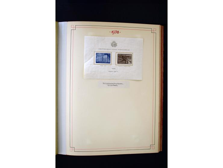 1918/40, umfangreiche ungebrauchte/postfrische und gestempelte Sammlung, teils aufgezogen auf alten Blanko-Blättern und besch