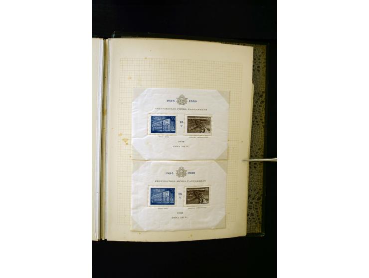 1918/40, umfangreiche ungebrauchte/postfrische und gestempelte Sammlung, teils aufgezogen auf alten Blanko-Blättern und besch