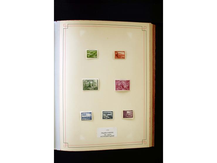 1918/40, umfangreiche ungebrauchte/postfrische und gestempelte Sammlung, teils aufgezogen auf alten Blanko-Blättern und besch
