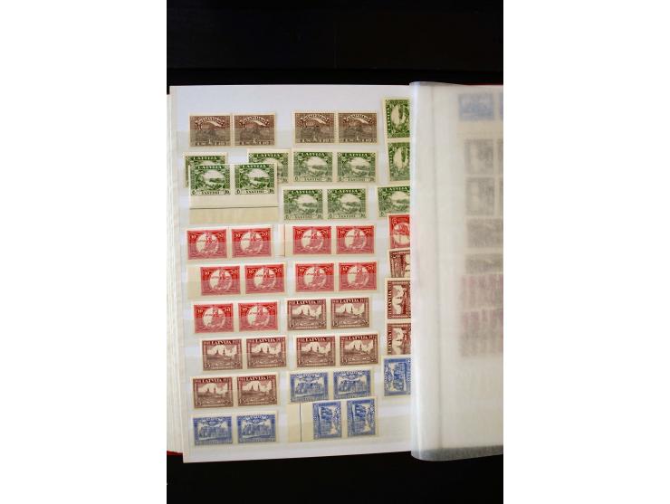 1918/40, umfangreiche ungebrauchte/postfrische und gestempelte Sammlung, teils aufgezogen auf alten Blanko-Blättern und besch