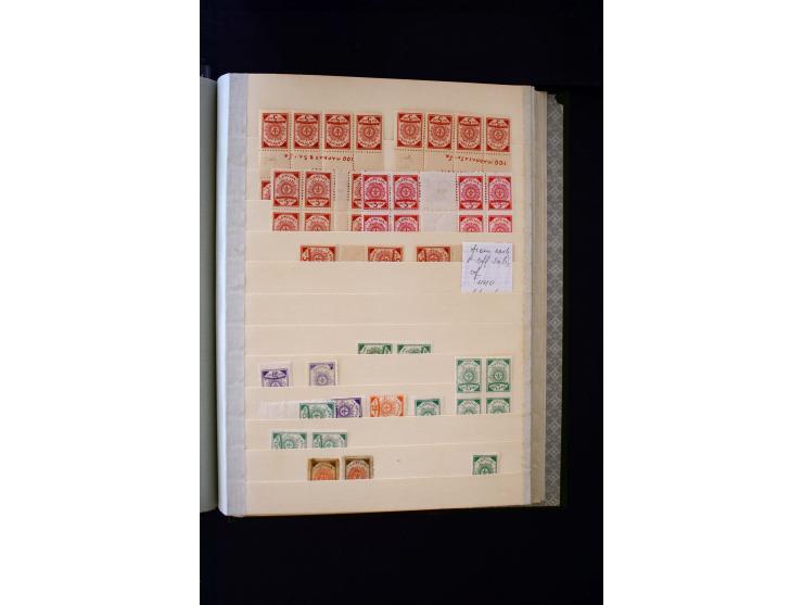 1918/40, umfangreiche ungebrauchte/postfrische und gestempelte Sammlung, teils aufgezogen auf alten Blanko-Blättern und besch