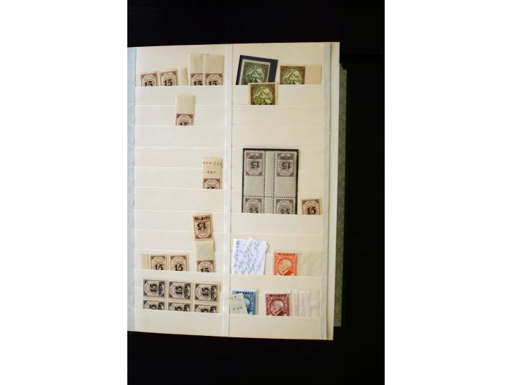 1918/40, umfangreiche ungebrauchte/postfrische und gestempelte Sammlung, teils aufgezogen auf alten Blanko-Blättern und besch