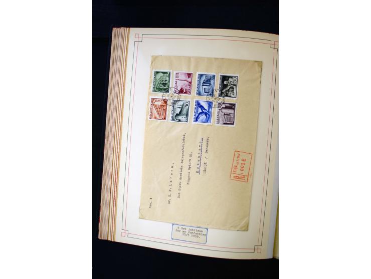 1918/40, umfangreiche ungebrauchte/postfrische und gestempelte Sammlung, teils aufgezogen auf alten Blanko-Blättern und besch