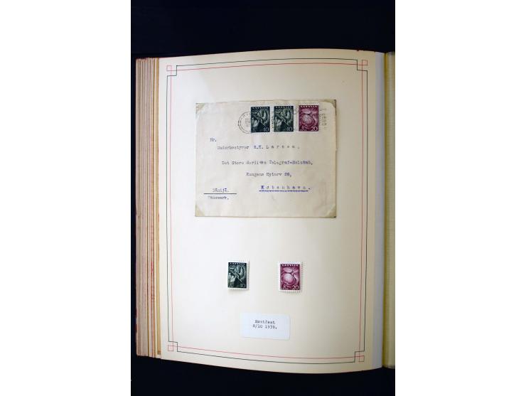 1918/40, umfangreiche ungebrauchte/postfrische und gestempelte Sammlung, teils aufgezogen auf alten Blanko-Blättern und besch