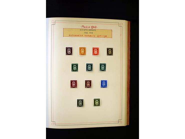 1918/40, umfangreiche ungebrauchte/postfrische und gestempelte Sammlung, teils aufgezogen auf alten Blanko-Blättern und besch