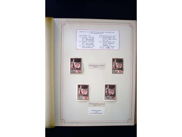 1918/40, umfangreiche ungebrauchte/postfrische und gestempelte Sammlung, teils aufgezogen auf alten Blanko-Blättern und besch