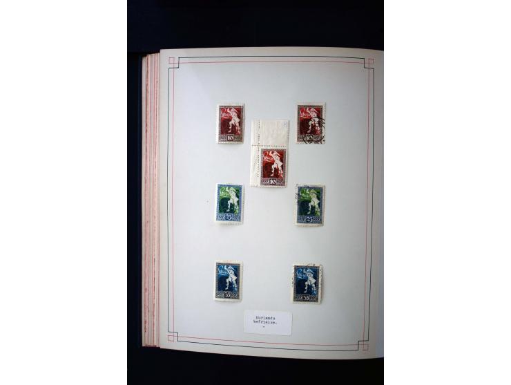 1918/40, umfangreiche ungebrauchte/postfrische und gestempelte Sammlung, teils aufgezogen auf alten Blanko-Blättern und besch