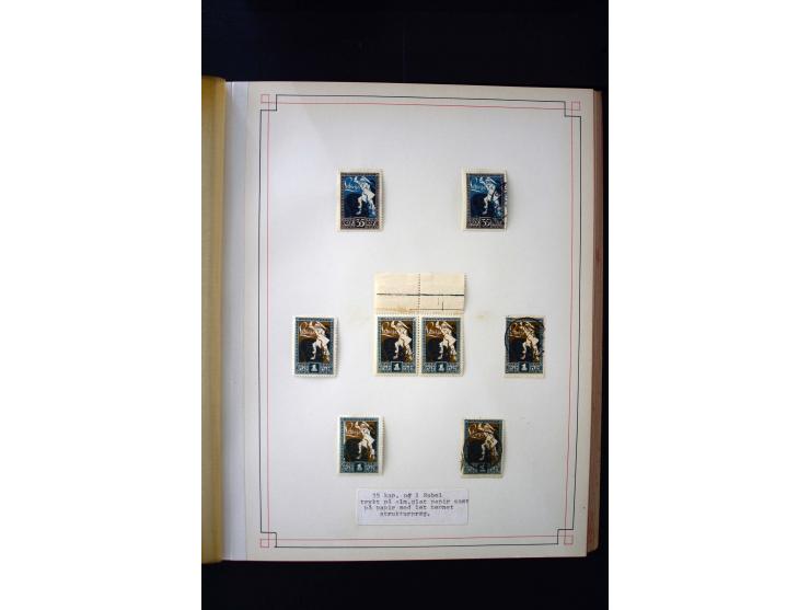 1918/40, umfangreiche ungebrauchte/postfrische und gestempelte Sammlung, teils aufgezogen auf alten Blanko-Blättern und besch