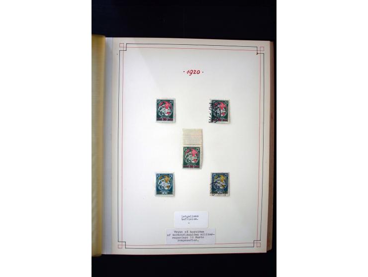 1918/40, umfangreiche ungebrauchte/postfrische und gestempelte Sammlung, teils aufgezogen auf alten Blanko-Blättern und besch