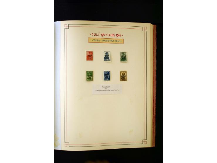 1918/40, umfangreiche ungebrauchte/postfrische und gestempelte Sammlung, teils aufgezogen auf alten Blanko-Blättern und besch