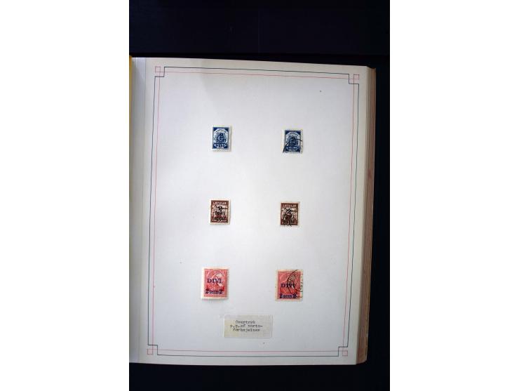 1918/40, umfangreiche ungebrauchte/postfrische und gestempelte Sammlung, teils aufgezogen auf alten Blanko-Blättern und besch