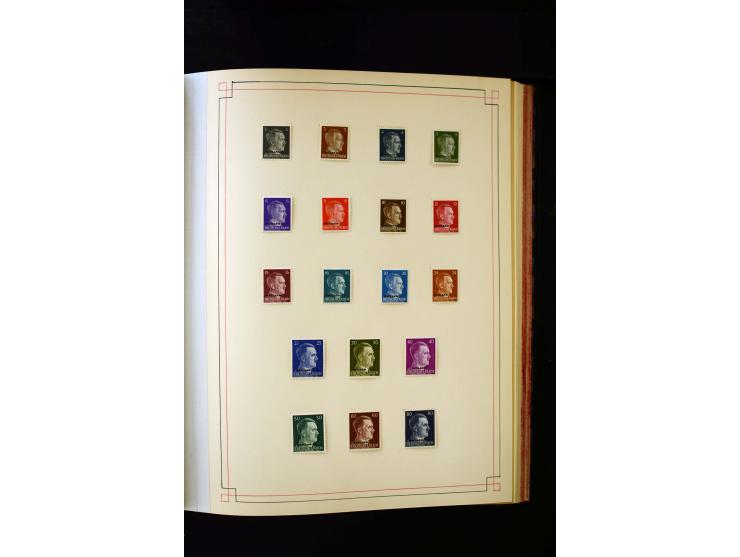 1918/40, umfangreiche ungebrauchte/postfrische und gestempelte Sammlung, teils aufgezogen auf alten Blanko-Blättern und besch