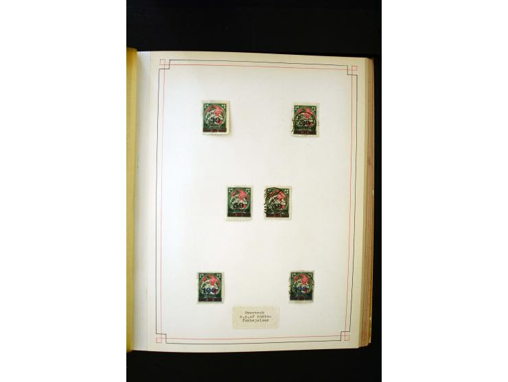 1918/40, umfangreiche ungebrauchte/postfrische und gestempelte Sammlung, teils aufgezogen auf alten Blanko-Blättern und besch