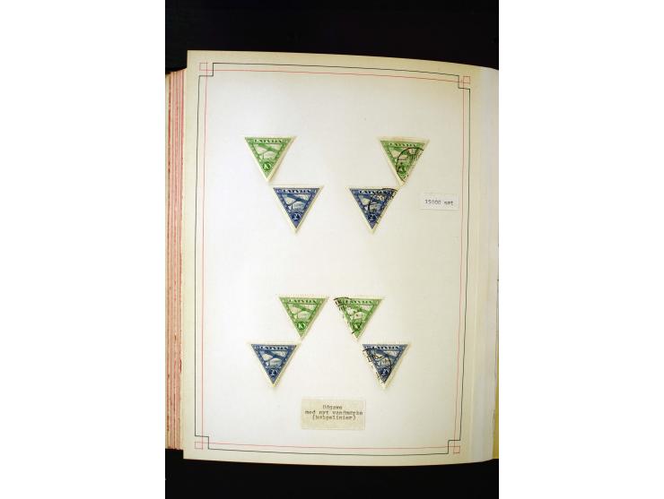 1918/40, umfangreiche ungebrauchte/postfrische und gestempelte Sammlung, teils aufgezogen auf alten Blanko-Blättern und besch