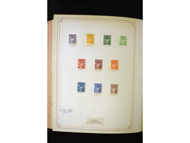 1918/40, umfangreiche ungebrauchte/postfrische und gestempelte Sammlung, teils aufgezogen auf alten Blanko-Blättern und besch