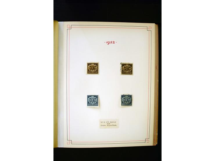1918/40, umfangreiche ungebrauchte/postfrische und gestempelte Sammlung, teils aufgezogen auf alten Blanko-Blättern und besch