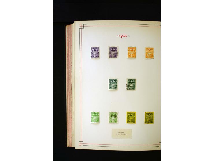 1918/40, umfangreiche ungebrauchte/postfrische und gestempelte Sammlung, teils aufgezogen auf alten Blanko-Blättern und besch