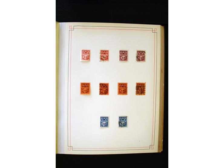 1918/40, umfangreiche ungebrauchte/postfrische und gestempelte Sammlung, teils aufgezogen auf alten Blanko-Blättern und besch