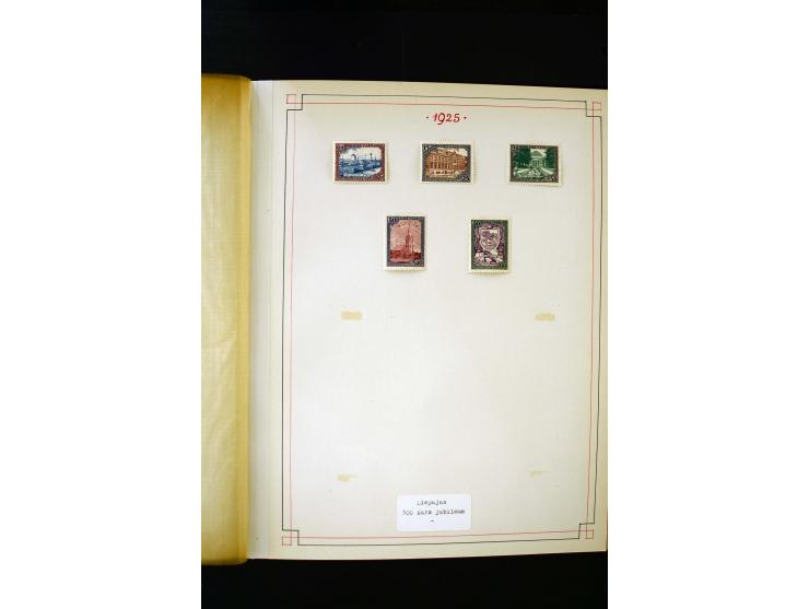 1918/40, umfangreiche ungebrauchte/postfrische und gestempelte Sammlung, teils aufgezogen auf alten Blanko-Blättern und besch