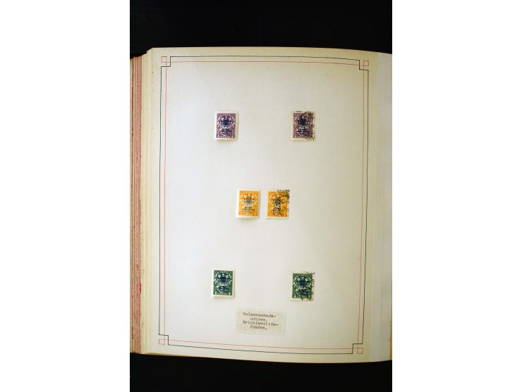 1918/40, umfangreiche ungebrauchte/postfrische und gestempelte Sammlung, teils aufgezogen auf alten Blanko-Blättern und besch