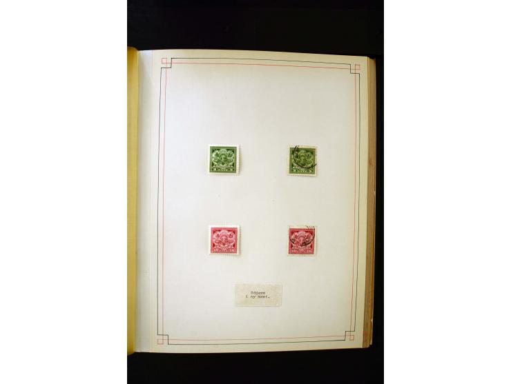 1918/40, umfangreiche ungebrauchte/postfrische und gestempelte Sammlung, teils aufgezogen auf alten Blanko-Blättern und besch