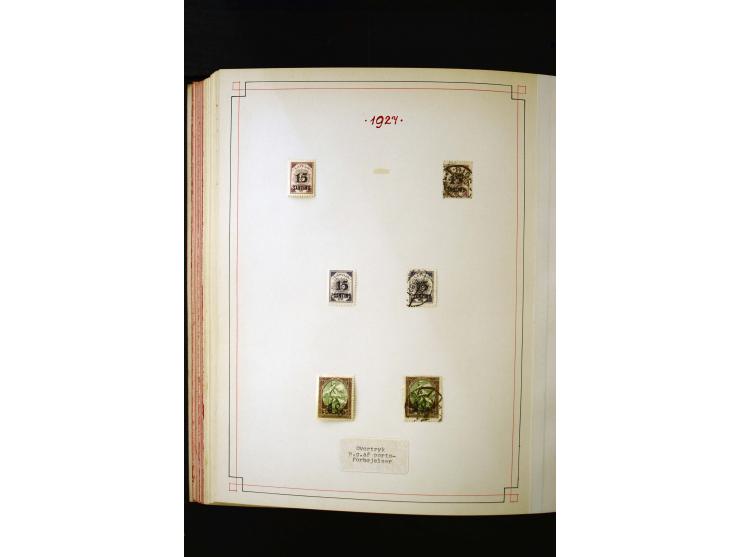 1918/40, umfangreiche ungebrauchte/postfrische und gestempelte Sammlung, teils aufgezogen auf alten Blanko-Blättern und besch