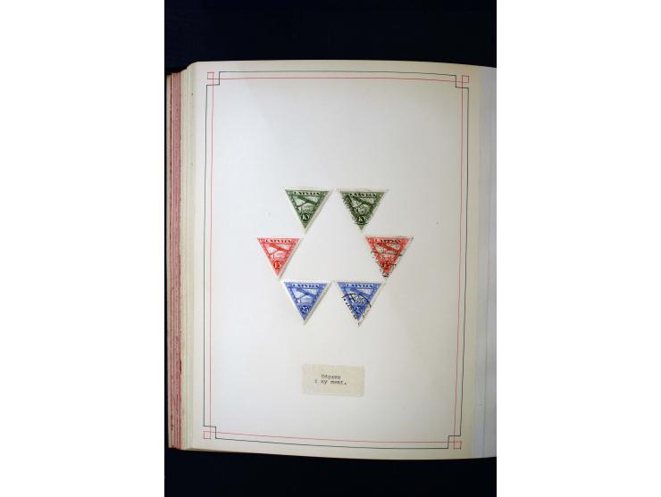 1918/40, umfangreiche ungebrauchte/postfrische und gestempelte Sammlung, teils aufgezogen auf alten Blanko-Blättern und besch