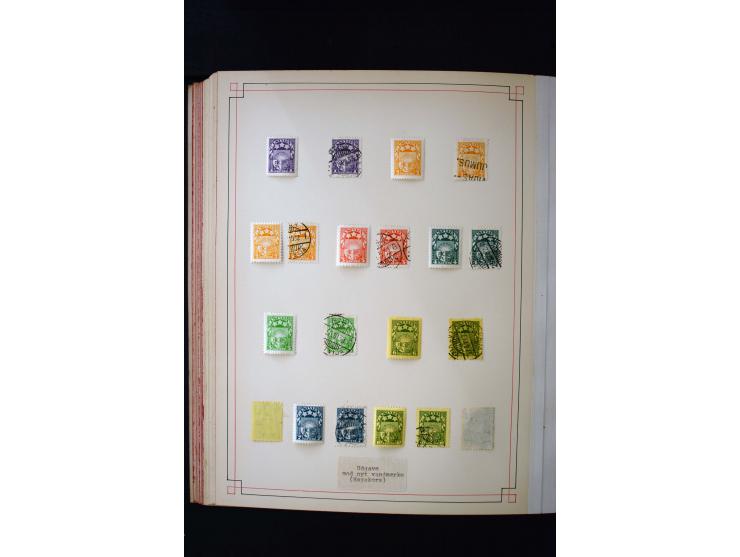 1918/40, umfangreiche ungebrauchte/postfrische und gestempelte Sammlung, teils aufgezogen auf alten Blanko-Blättern und besch