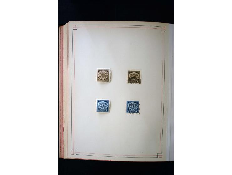 1918/40, umfangreiche ungebrauchte/postfrische und gestempelte Sammlung, teils aufgezogen auf alten Blanko-Blättern und besch