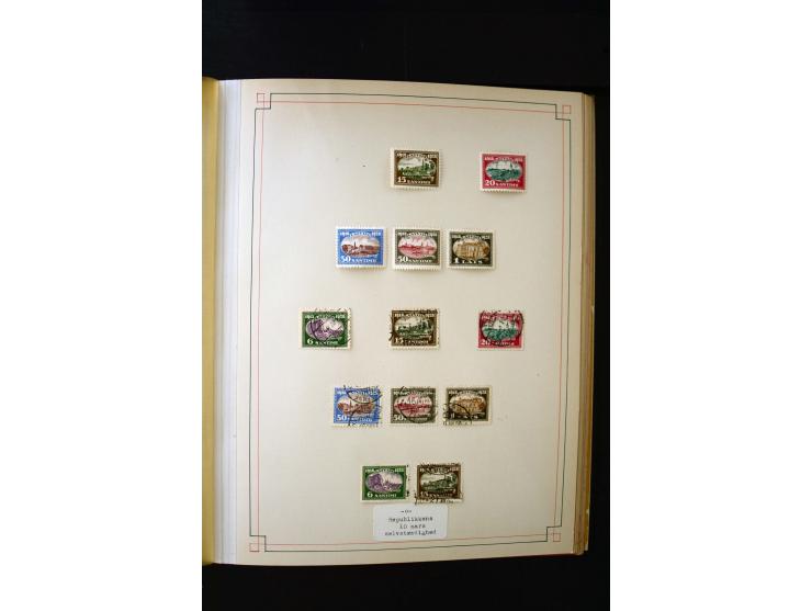 1918/40, umfangreiche ungebrauchte/postfrische und gestempelte Sammlung, teils aufgezogen auf alten Blanko-Blättern und besch