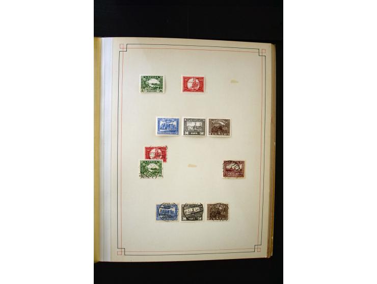 1918/40, umfangreiche ungebrauchte/postfrische und gestempelte Sammlung, teils aufgezogen auf alten Blanko-Blättern und besch