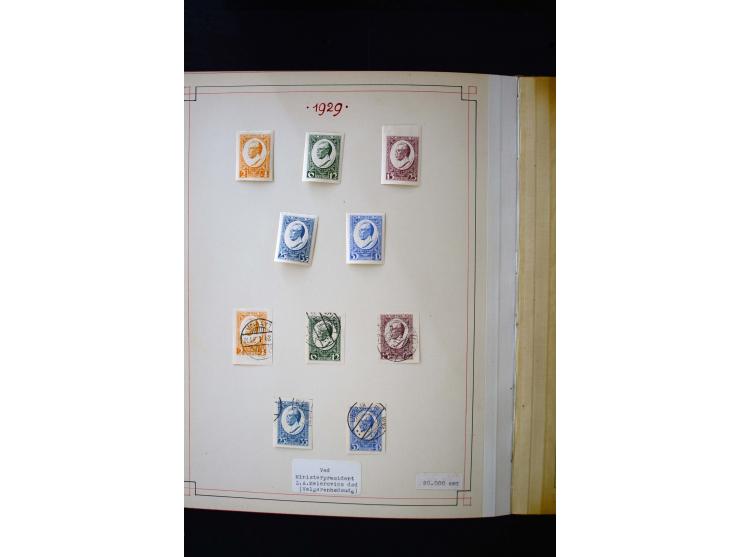1918/40, umfangreiche ungebrauchte/postfrische und gestempelte Sammlung, teils aufgezogen auf alten Blanko-Blättern und besch