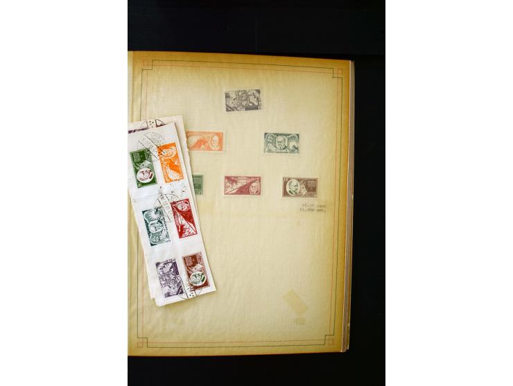1918/40, umfangreiche ungebrauchte/postfrische und gestempelte Sammlung, teils aufgezogen auf alten Blanko-Blättern und besch