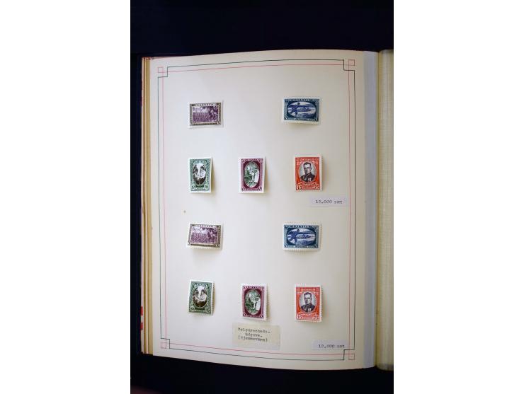 1918/40, umfangreiche ungebrauchte/postfrische und gestempelte Sammlung, teils aufgezogen auf alten Blanko-Blättern und besch