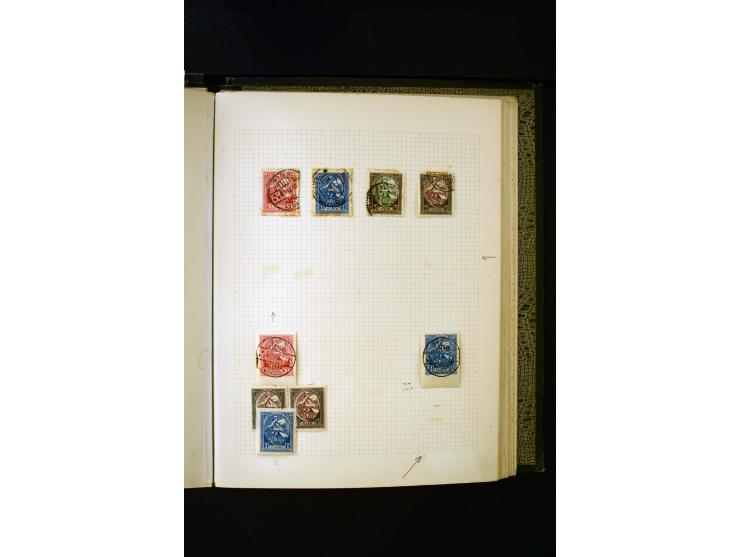 1918/40, umfangreiche ungebrauchte/postfrische und gestempelte Sammlung, teils aufgezogen auf alten Blanko-Blättern und besch