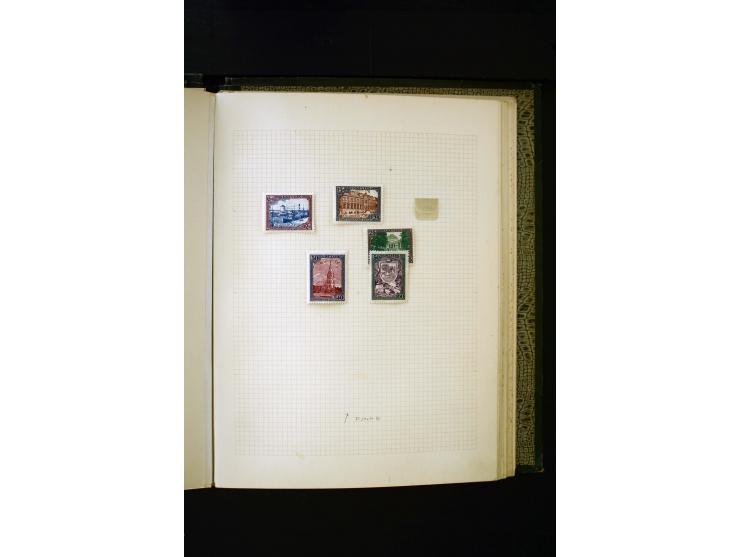 1918/40, umfangreiche ungebrauchte/postfrische und gestempelte Sammlung, teils aufgezogen auf alten Blanko-Blättern und besch