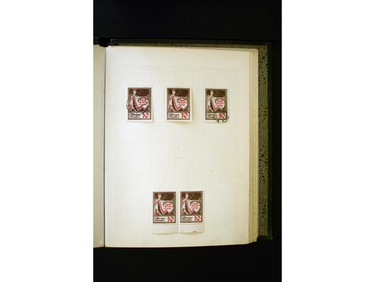 1918/40, umfangreiche ungebrauchte/postfrische und gestempelte Sammlung, teils aufgezogen auf alten Blanko-Blättern und besch