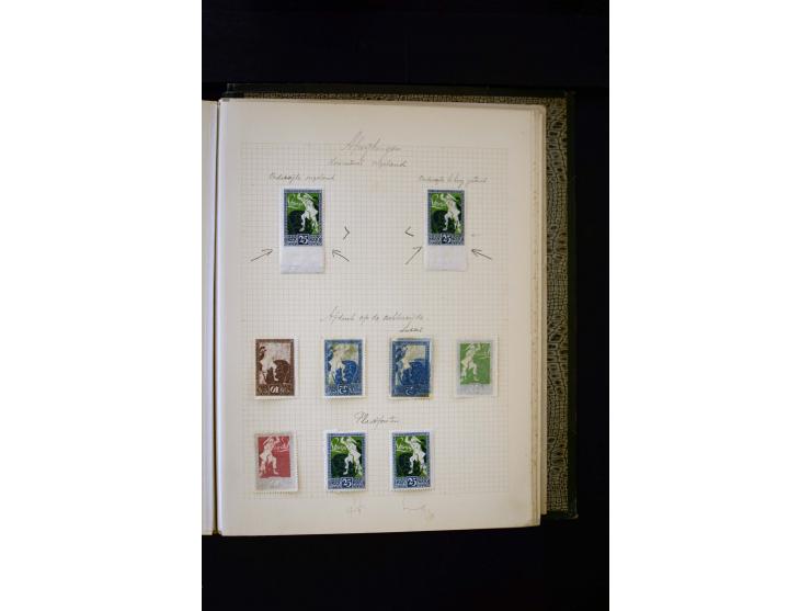 1918/40, umfangreiche ungebrauchte/postfrische und gestempelte Sammlung, teils aufgezogen auf alten Blanko-Blättern und besch