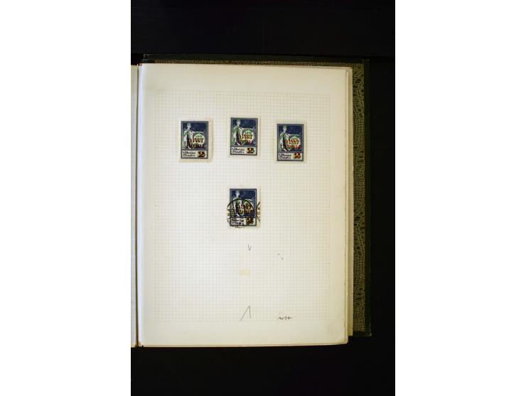1918/40, umfangreiche ungebrauchte/postfrische und gestempelte Sammlung, teils aufgezogen auf alten Blanko-Blättern und besch
