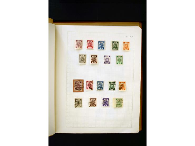 1918/40, umfangreiche ungebrauchte/postfrische und gestempelte Sammlung, teils aufgezogen auf alten Blanko-Blättern und besch