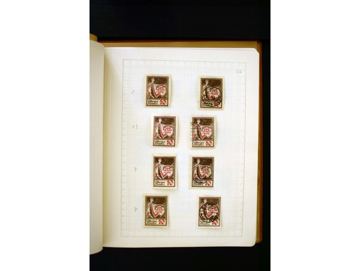 1918/40, umfangreiche ungebrauchte/postfrische und gestempelte Sammlung, teils aufgezogen auf alten Blanko-Blättern und besch