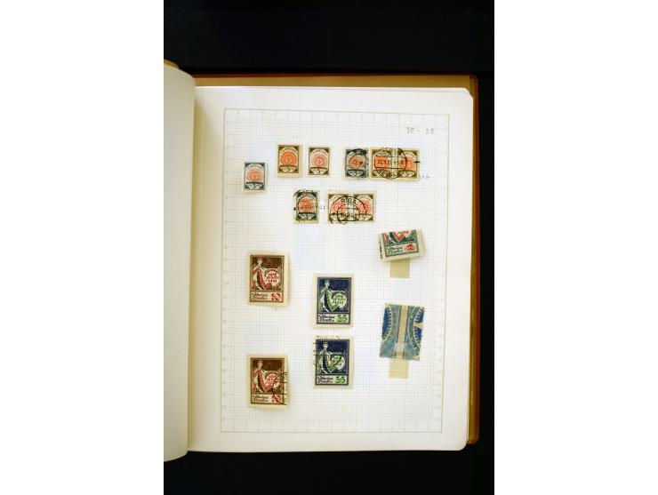 1918/40, umfangreiche ungebrauchte/postfrische und gestempelte Sammlung, teils aufgezogen auf alten Blanko-Blättern und besch