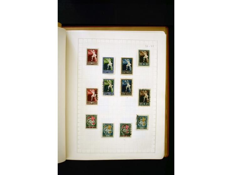 1918/40, umfangreiche ungebrauchte/postfrische und gestempelte Sammlung, teils aufgezogen auf alten Blanko-Blättern und besch