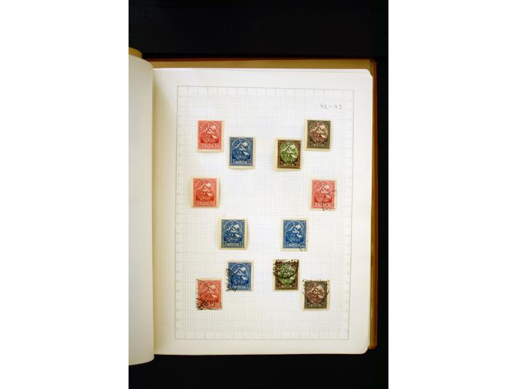 1918/40, umfangreiche ungebrauchte/postfrische und gestempelte Sammlung, teils aufgezogen auf alten Blanko-Blättern und besch